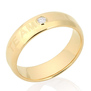 GOLD RING WITH ZIRCONIA