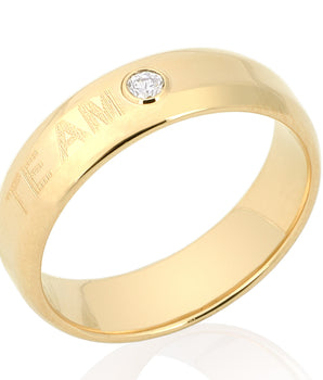 GOLD RING WITH ZIRCONIA