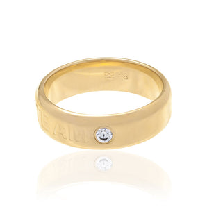 GOLD RING WITH ZIRCONIA