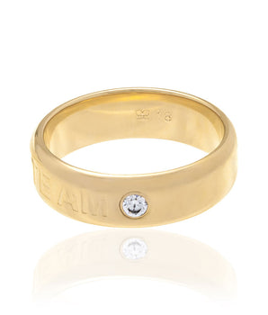 GOLD RING WITH ZIRCONIA