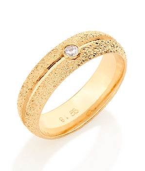 GOLD RING WITH ZIRCONIA
