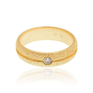 GOLD RING WITH ZIRCONIA