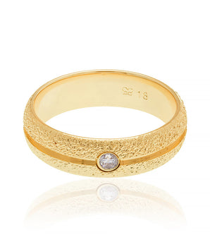 GOLD RING WITH ZIRCONIA