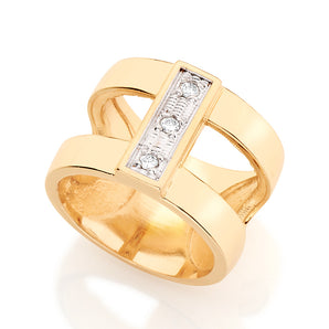 GOLD RING WITH ZIRCONIA
