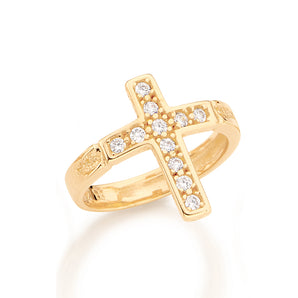 GOLD RING WITH ZIRCONIA