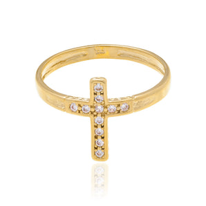 GOLD RING WITH ZIRCONIA