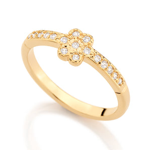 GOLD RING WITH ZIRCONIA