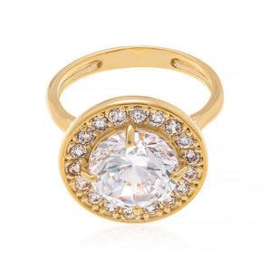 GOLD RING WITH ZIRCONIA