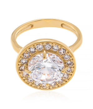 GOLD RING WITH ZIRCONIA