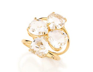 GOLD RING WITH CRYSTAL