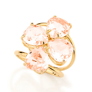 GOLD RING WITH CRYSTAL