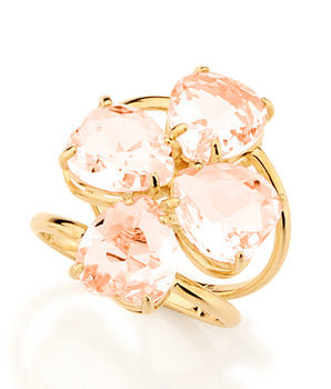 GOLD RING WITH CRYSTAL