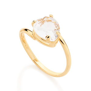 GOLD RING WITH CRYSTAL