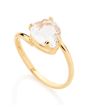 GOLD RING WITH CRYSTAL