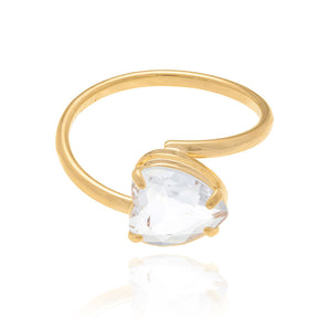 GOLD RING WITH CRYSTAL