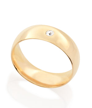 GOLD RING WITH ZIRCONIA