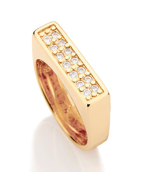 GOLD RING WITH ZIRCONIA