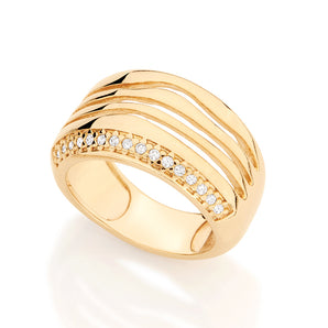 GOLD RING WITH ZIRCONIA