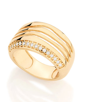 GOLD RING WITH ZIRCONIA