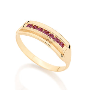 GOLD RING WITH CRYSTAL