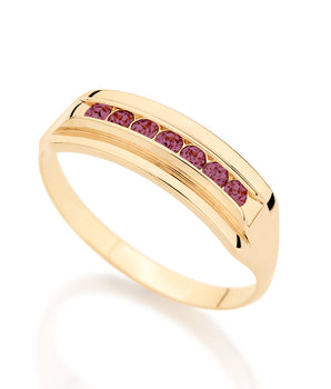 GOLD RING WITH CRYSTAL