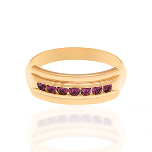 GOLD RING WITH CRYSTAL