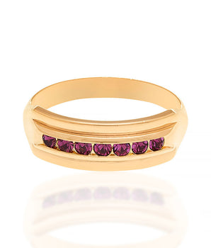 GOLD RING WITH CRYSTAL