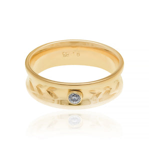 GOLD RING WITH ZIRCONIA