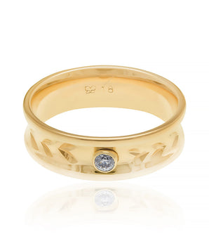 GOLD RING WITH ZIRCONIA