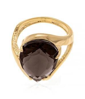 GOLD RING WITH CRYSTAL
