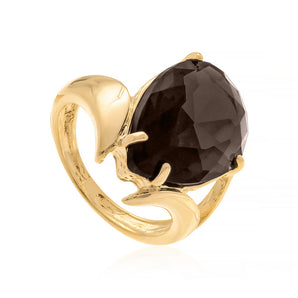 GOLD RING WITH CRYSTAL