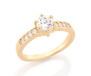 GOLD RING WITH ZIRCONIA
