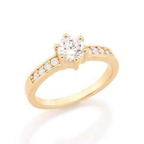 GOLD RING WITH ZIRCONIA