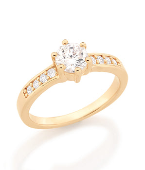 GOLD RING WITH ZIRCONIA