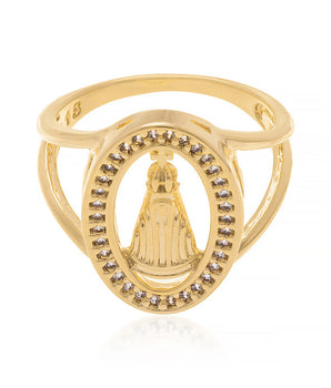 GOLD RING WITH ZIRCONIA