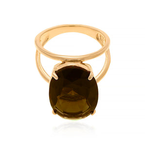 GOLD RING WITH CRYSTAL