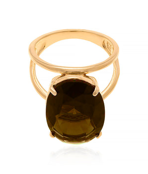 GOLD RING WITH CRYSTAL