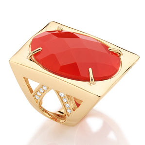 GOLD RING WITH STONE