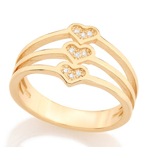 GOLD RING WITH ZIRCONIA