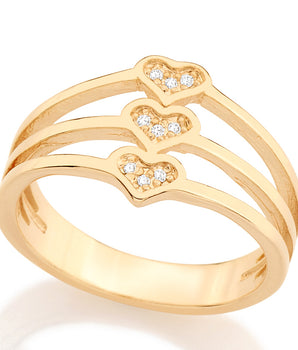 GOLD RING WITH ZIRCONIA