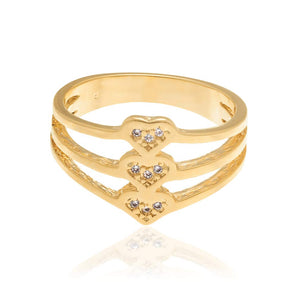 GOLD RING WITH ZIRCONIA