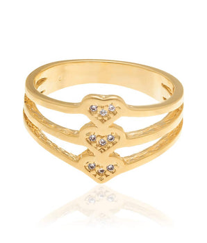 GOLD RING WITH ZIRCONIA