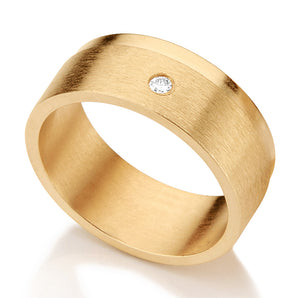 GOLD RING WITH CRYSTAL