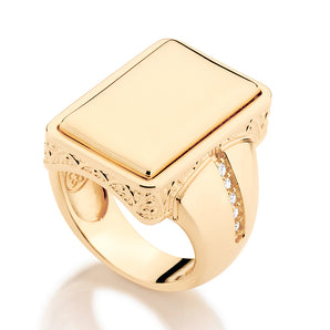 GOLD RING WITH ZIRCONIA