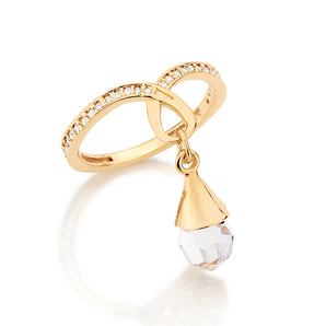 GOLD RING WITH ZIRCONIA
