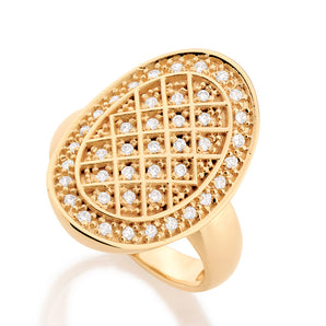 GOLD RING WITH ZIRCONIA