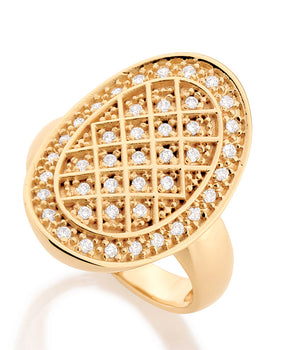 GOLD RING WITH ZIRCONIA