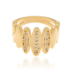 GOLD RING WITH ZIRCONIA