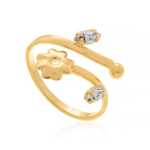 GOLD RING WITH CRYSTAL
