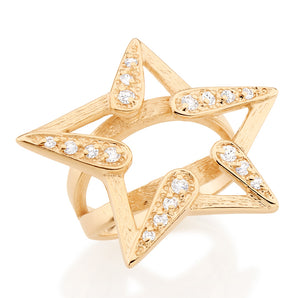 GOLD RING WITH ZIRCONIA